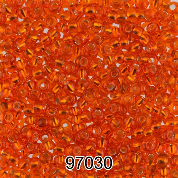 Бисер Preciosa 10/0 (2.3 мм), 500 г, 97030 (Ф198) яр.оранжевый