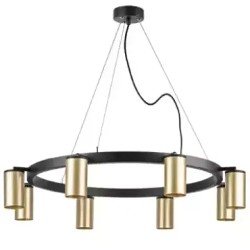Люстра подвесная 8*GU10 LR018408 черный/золото Rullo Lightstar