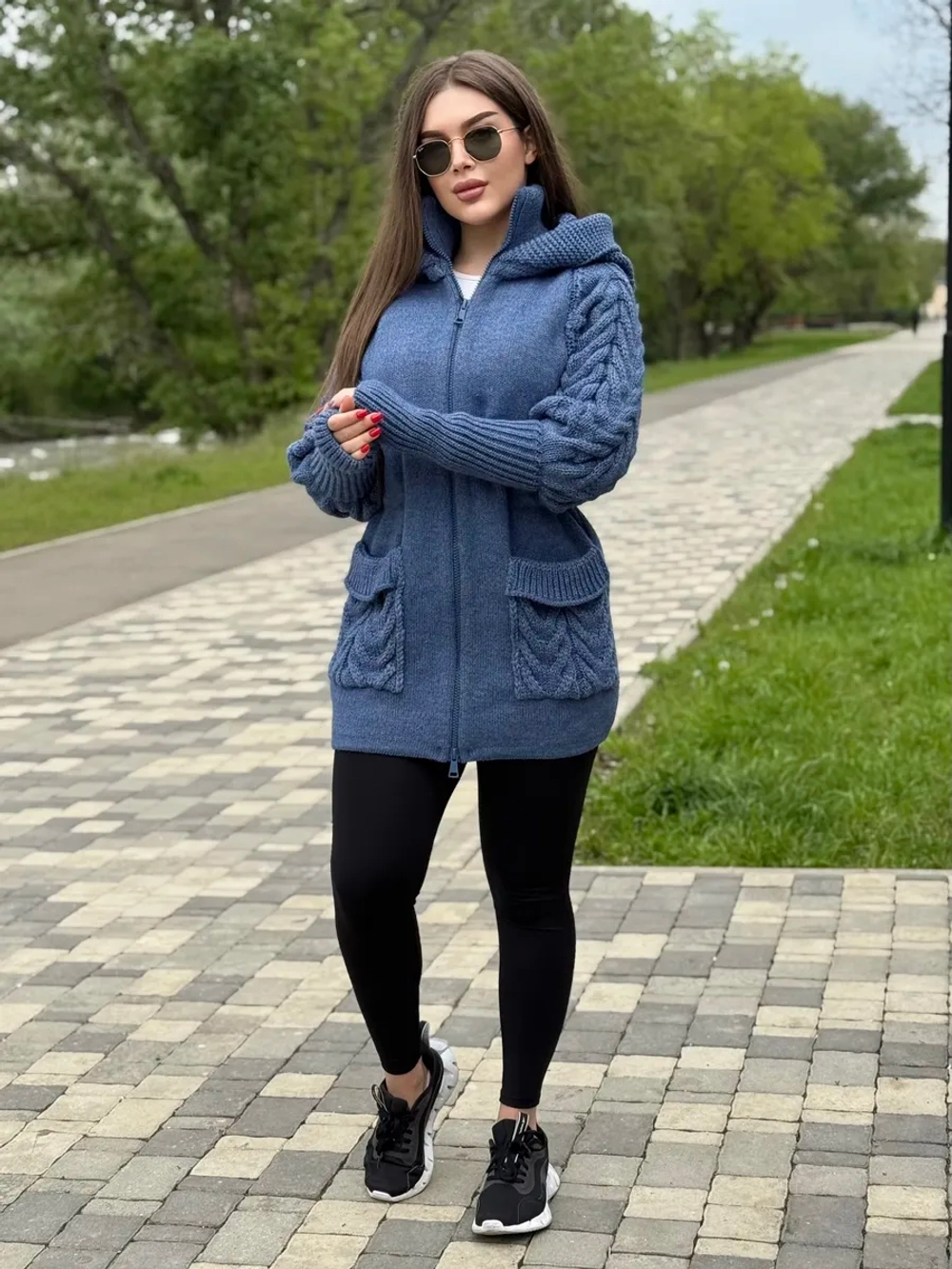 Кардиган куртка анорак вязаный