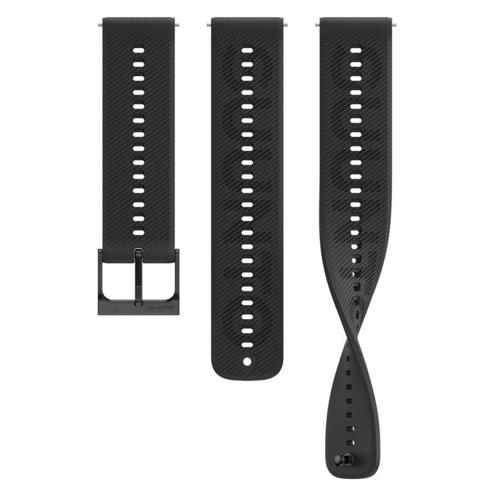 Ремешок силиконовый для часов Suunto 22 мм ALL BLACK S+M