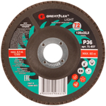 Круг лепестковый торцевой greatflex light (72 лепестка) 125 х 22,2 мм, p36 GREATFLEX 71-837