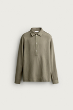 ПОЛО КЛАССИЧЕСКОГО КРОЯ ИЗ ВИСКОЗЫ И ЛЬНА — ZARA