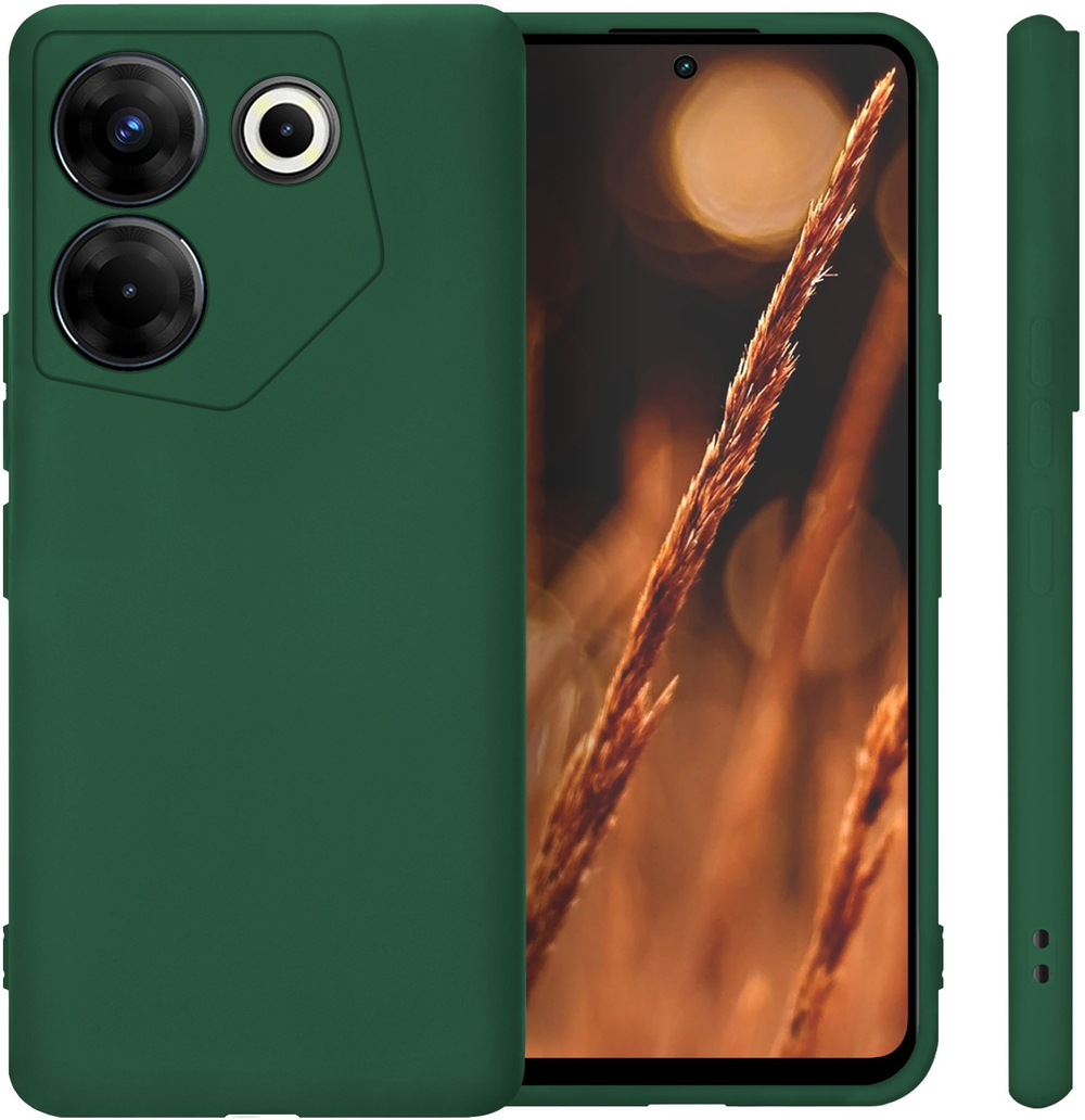 Мягкий Soft Touch чехол из силикона для TECNO CAMON 20 PRO 5G (не 4G!) с бархатной подкладкой