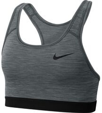 Теннисный бюстгальтер Nike Dri-Fit Swoosh Band Bra Non Pad - smoke grey/htr/black