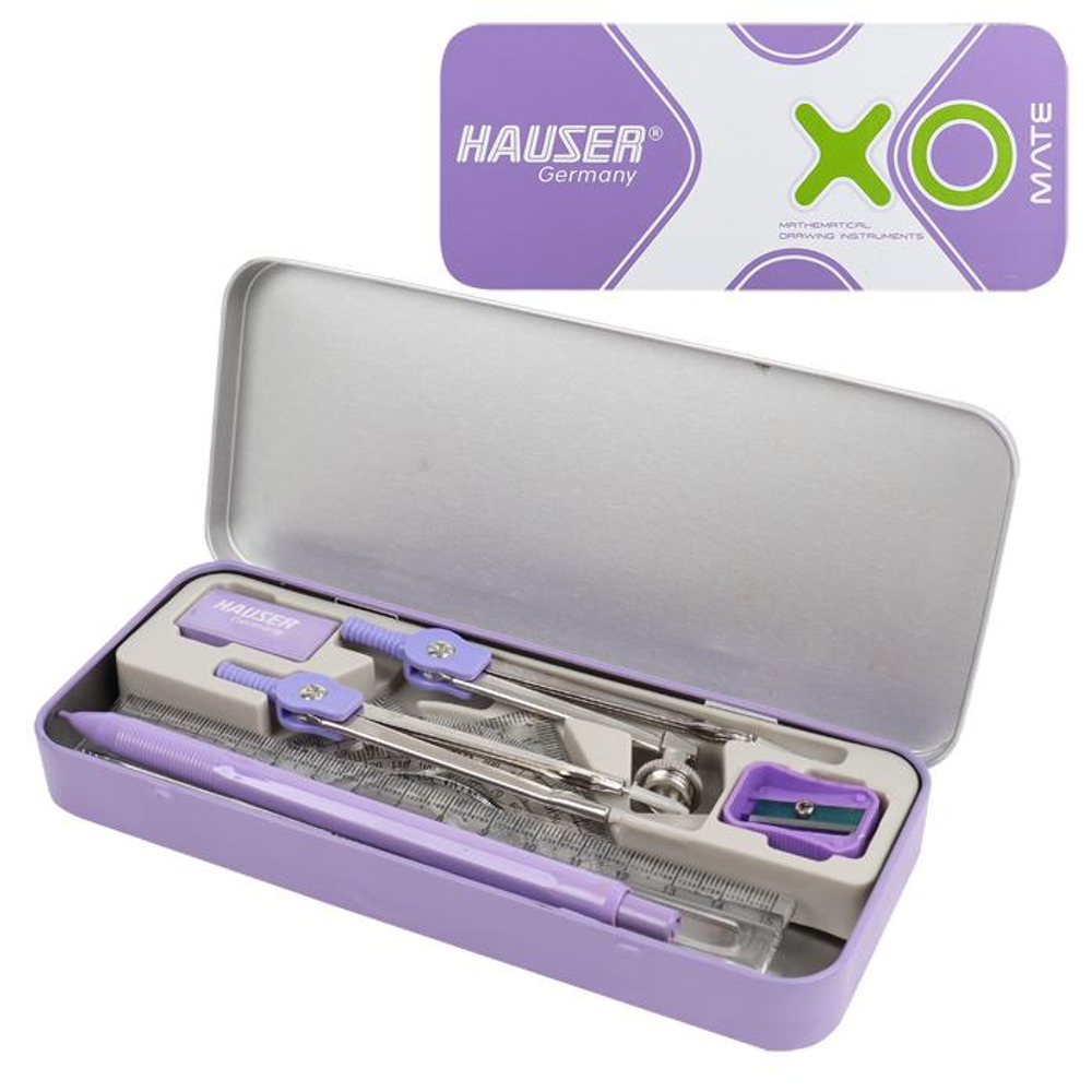 Готовальня 10 предметов "XO mate" в метал. Футляре HA6418-3