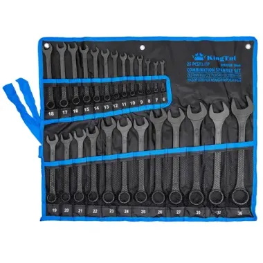 Набор ключей комбинированных 25пр. KINGTUL KT-5261P36 Black