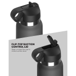 Телесный мастурбатор-вагина 23,8см в серой фляге PipeDream PDX Plus Fuck Flask Secret Delight Stroker in Light RD62821