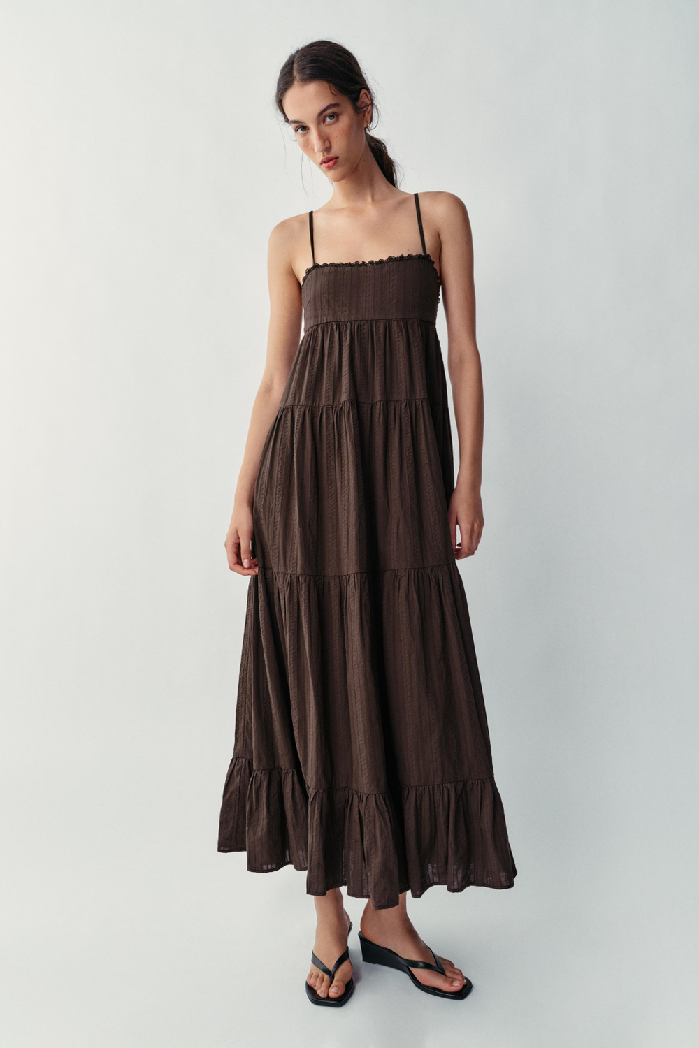 ДЛИННОЕ ПЛАТЬЕ ИЗ ПАНЕЛЕЙ — ZARA