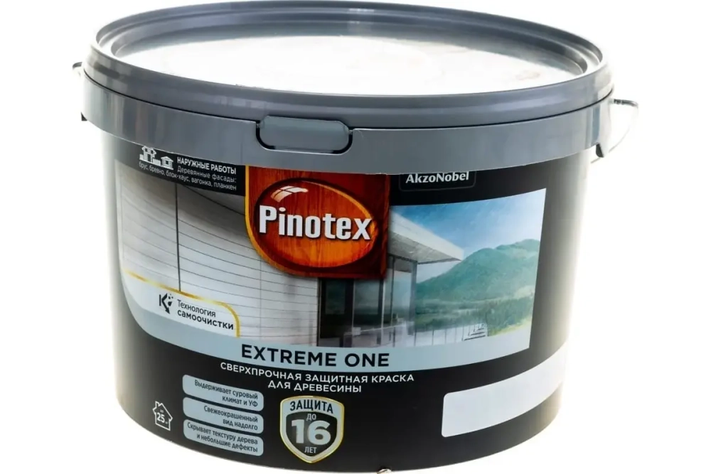 Краска для деревянных фасадов Pinotex Extreme One база BC полуматовая