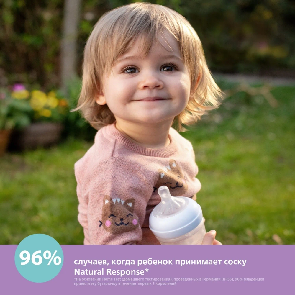 Бутылочка Philips Avent Natural антикол с клапаном AirFree 125мл SCY670/01