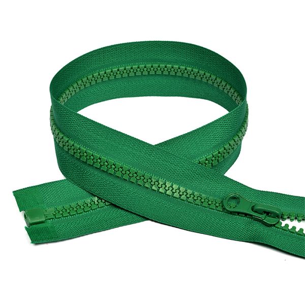 Молния трактор Т5 (5 мм) 1 зам., разъем., 80 см, цв.F258 зеленый уп.10 шт