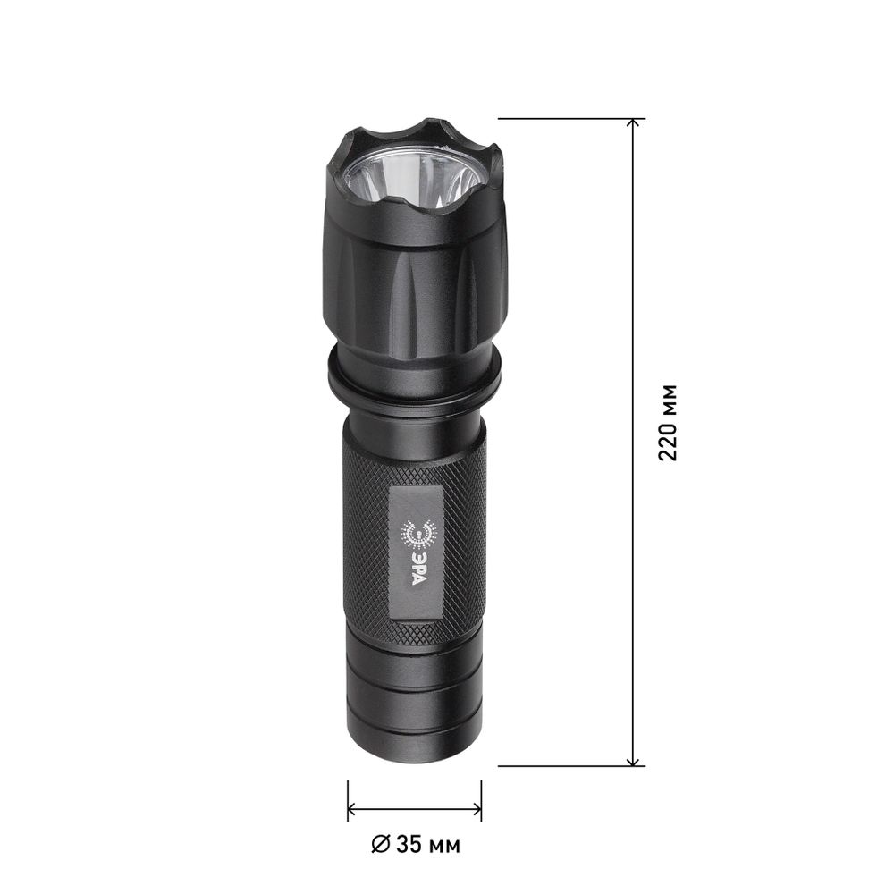 Фонарь HT1W  ЭРА 1W LED, алюм, чехол, 3хААА, бл+БАТАРЕЙКИ В ПОДАРОК