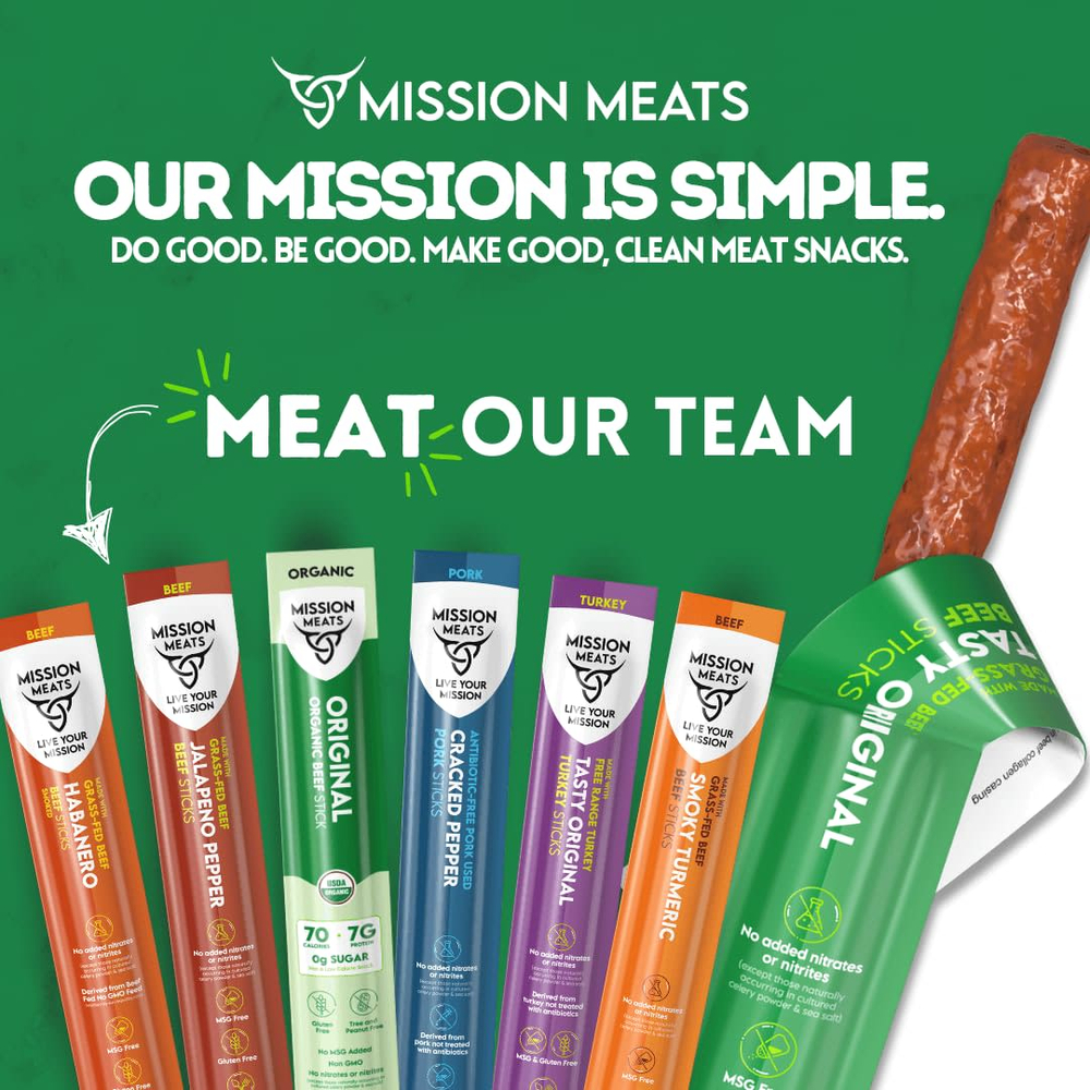 Mission Meats, Индейка, оригинальная, 28 г (1 унция)