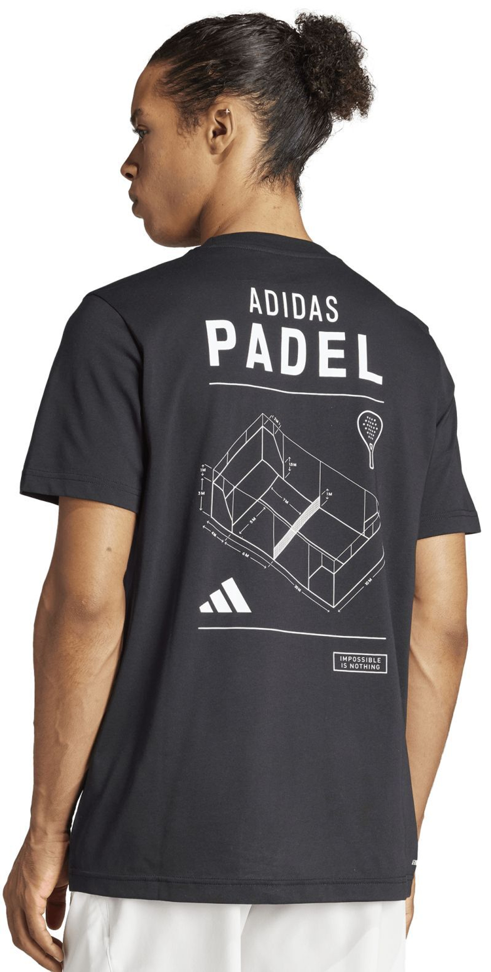 Мужская теннисная футболка Adidas Padel Category Graphic T-Shirt - черный