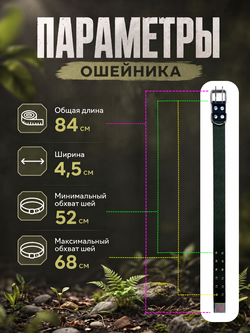 Ошейник брезентовый для собак широкий 4,5 см