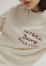 Свитшот Bowery NYC "Physical Education" Fleece Optic White Bordeaux