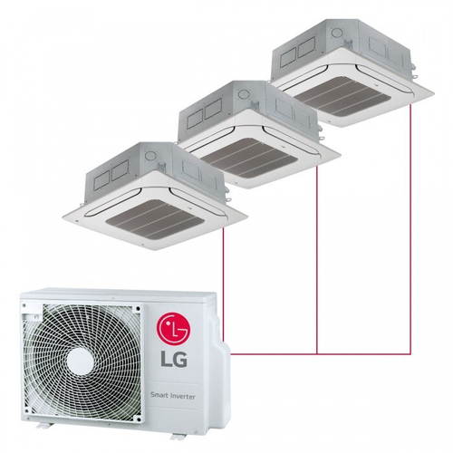Мульти сплит-система LG кассетная на 3 комнаты (20+20+20 кв.м.)