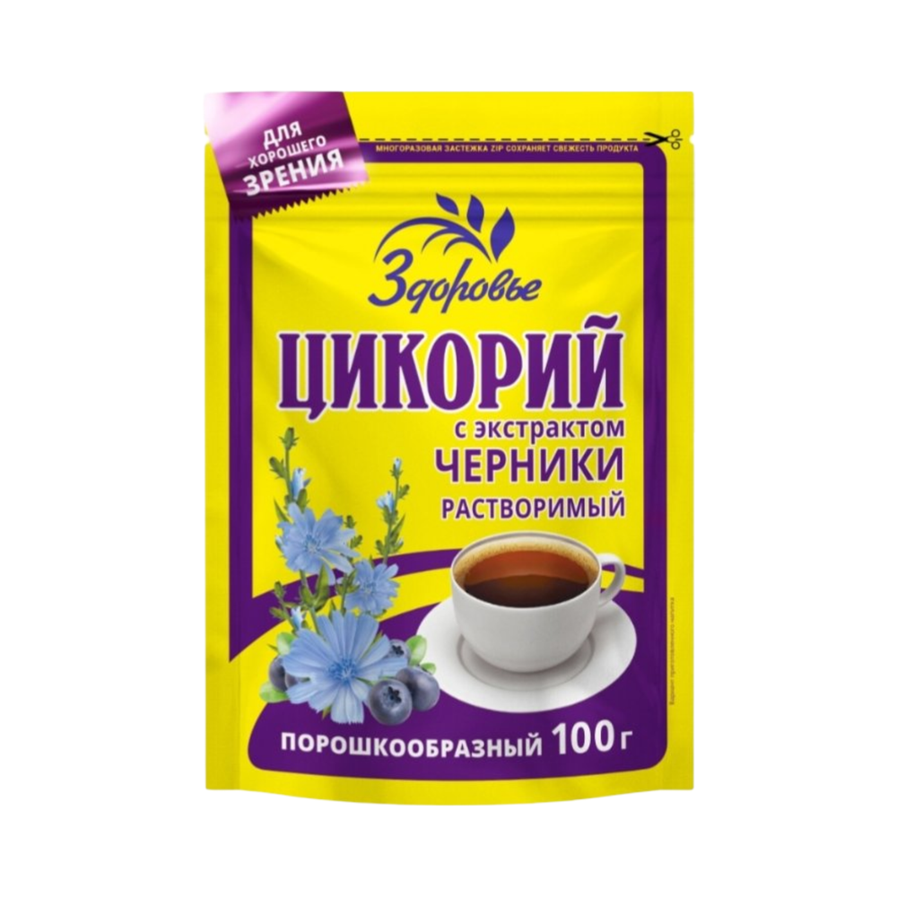 Цикорий ЗДОРОВЬЕ порошок с черникой 100г