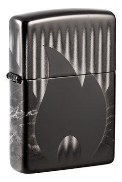 Зажигалка Zippo Classic с покрытием High Polish Black, латунь/сталь, черная, глянцевая, 38x13x57 мм