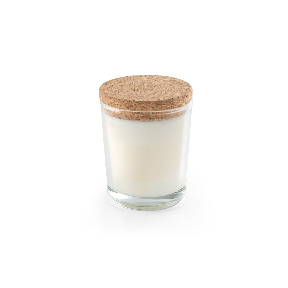 ZEN 80. Ароматическая свеча в стеклянном стаканчике с пробковой крышкой 80 g