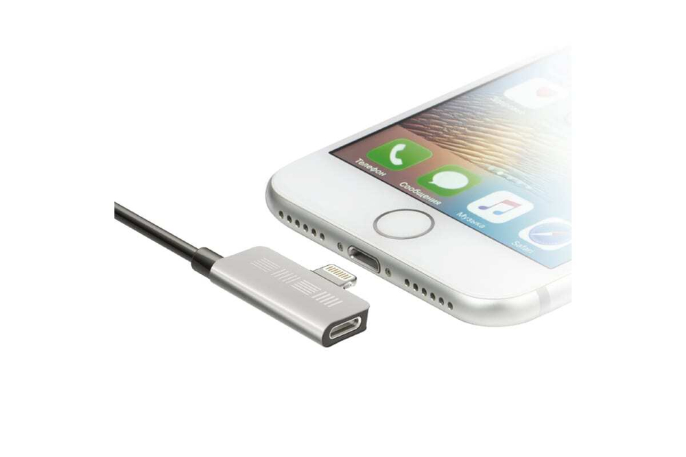 Interstep Lightning, ChargeN Listen,0,2м,Bk/Slv,TPE,мет.кон Кабель