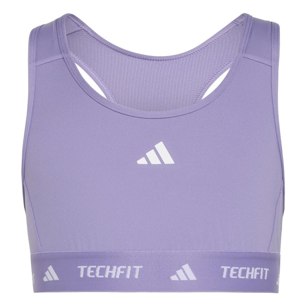 Девчачий бюстгальтер Adidas Techfit Primelift React - magic lilac/white