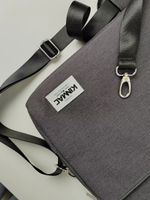 Сумка для ноутбука 15,6" и 17" с ремнем на плечо и большим карманом спереди (Серый)