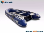 Лодка надувная моторная solar-420 strela jet tunnel