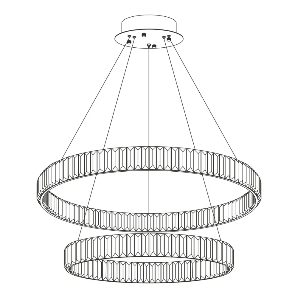 Citilux Чезаре CL338281 LED Люстра хрустальная с пультом Хром