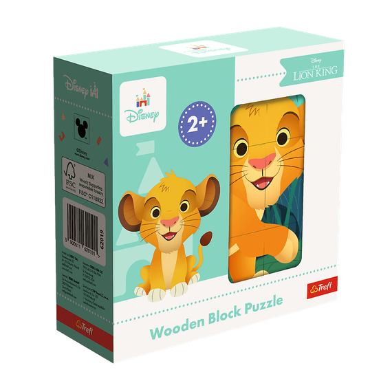 62019 "TOWAR" - Zabawka drewniana - Block puzzle Lion the King MULTI