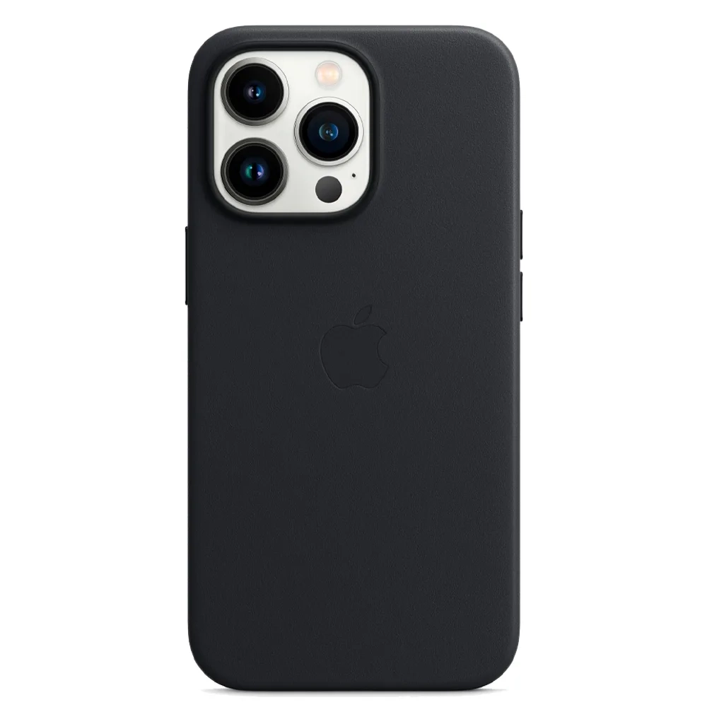 Кожаный чехол с поддержкой MagSafe Apple Leather Case для iPhone 13 Pro, Midnight (Темная ночь)