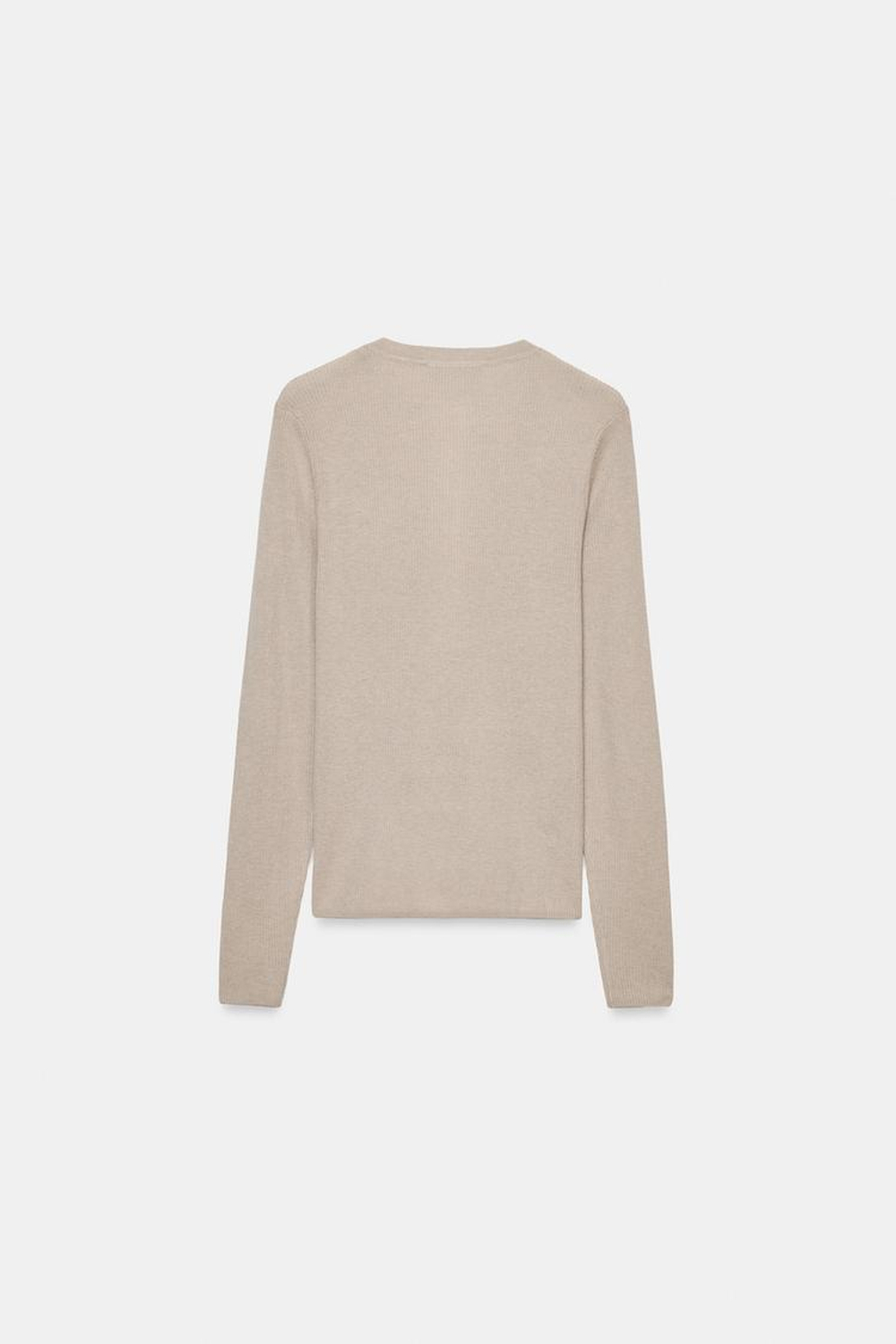 ZARA СВИТЕР ИЗ ШЕРСТИ С ПУГОВИЦАМИ, ПЕСОЧНЫЙ