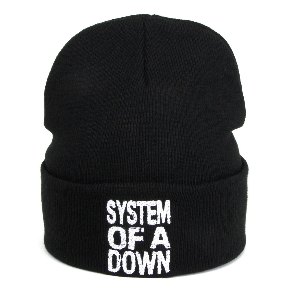 Зимняя шапка с вышивкой группы System Of A Down