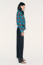 РУБАШКА С ЗАПАХОМ В КЛЕТКУ — ZARA