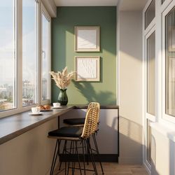 Стул полубарный Vetle Flat, ротанг