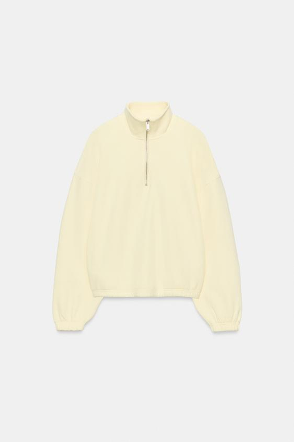ZARA ТОЛСТОВКА С МЕТАЛЛИЧЕСКОЙ МОЛНИЕЙ, ЖЕЛТЫЙ