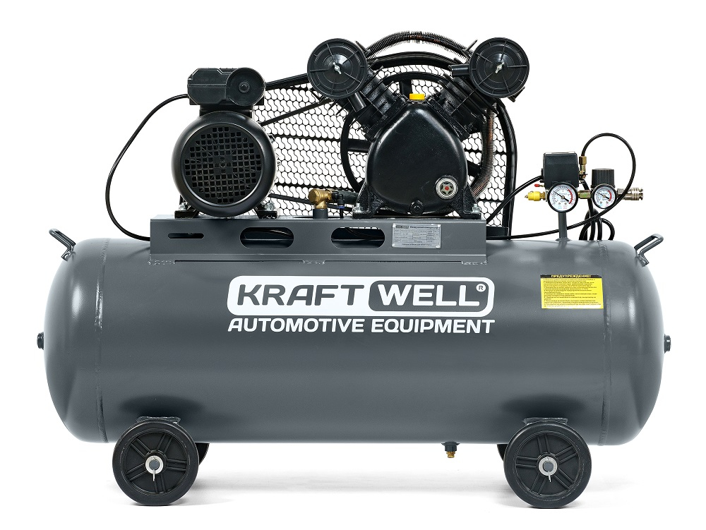 KraftWell KRW-AC420-100L Компрессор поршневой 420 л/мин, 10 бар, 100 л, 380В