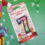 Свеча для торта Цифра Салют «7» 6 см