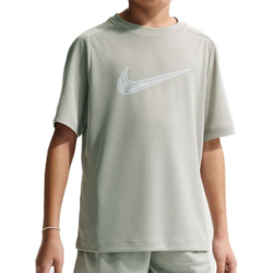 Детская теннисная футболка Nike Dri-FIT Multi Short Sleeve - spruce fog/white