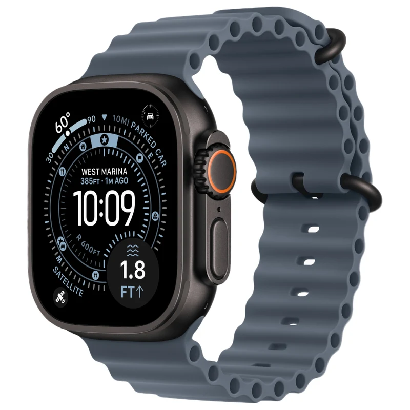 Умные часы Apple Watch Ultra 3, 49 мм, Black Titanium, ремешок Blue Ocean Band