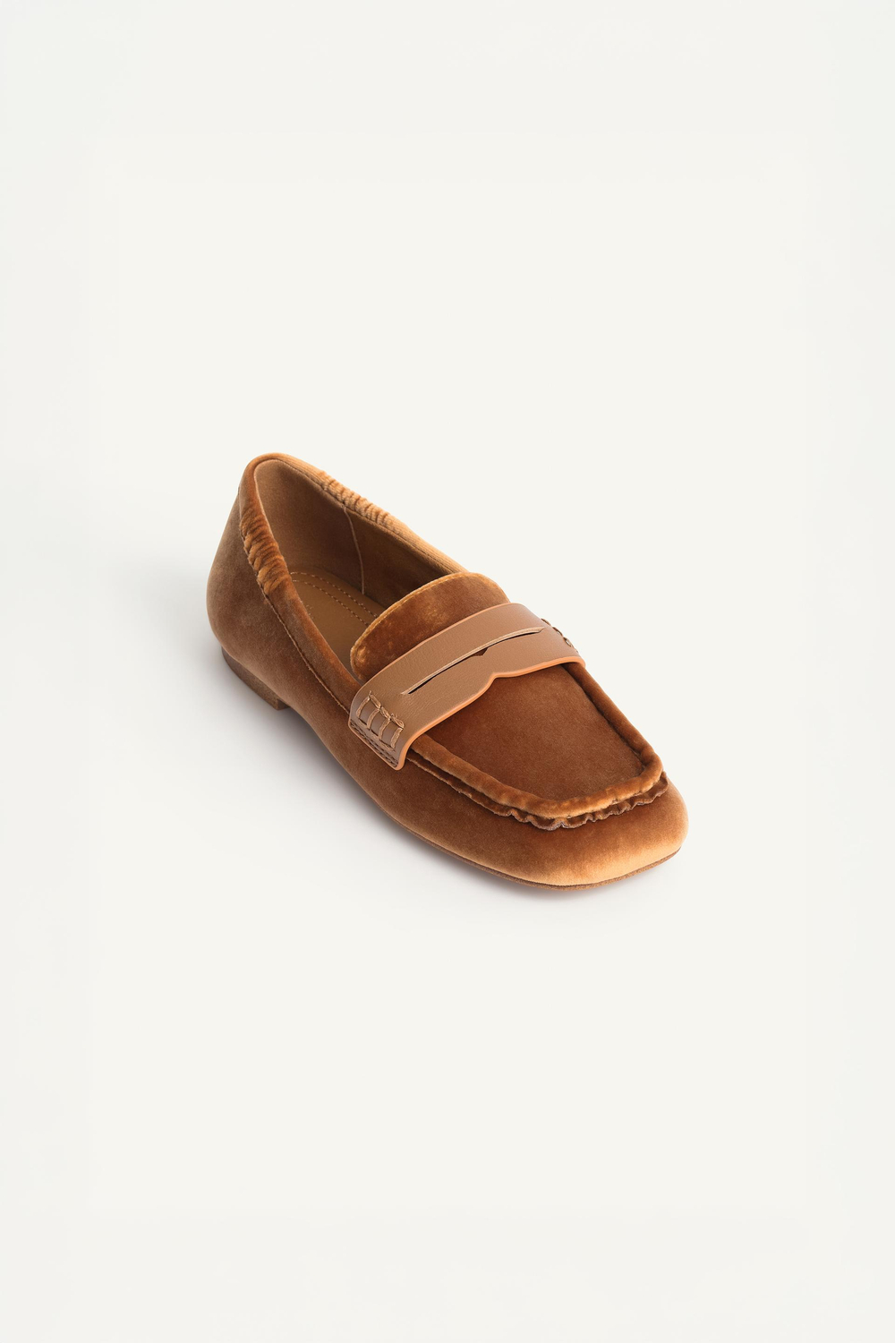 ZARA ВЕЛЮРОВЫЕ МОКАСИНЫ - LIMITED EDITION, ПЕСОЧНЫЙ