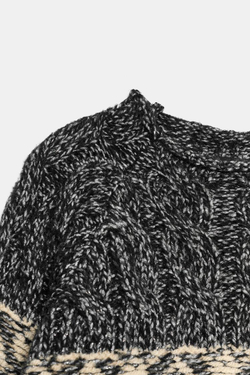 ZARA ЖАККАРДОВЫЙ СВИТЕР С МЕТАЛЛИЗИРОВАННОЙ НИТЬЮ, БЕЛЫЙ/ЧЕРНЫЙ