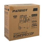 Компрессор Patriot поршневой безмасляный WO24-260S, 260 л/мин, 8 бар, 1500 Вт, 24л, быстросъемный1/4"