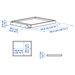 IKEA KOMPLEMENT  (ИКЕА КОМПЛЕМЕНТ)  -  Выдвижной лоток - белый 50x35 см