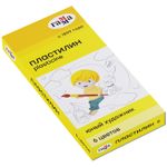 Пластилин 6 цветов Гамма Юный художник, 84гр, со стеком, картон.упак.