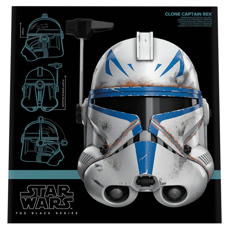 Шлем Hasbro F9176 Star Wars The Black Series Clone Captain Rex Premium Electronic Roleplay Helmet