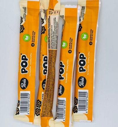 Лакрица Panda POP набор (4 шт. по 22 г) с начинкой сливочная ириска, 88 г (Из Финляндии)