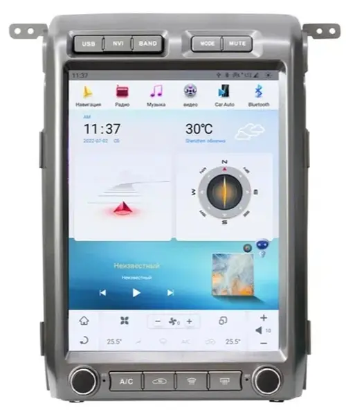 Магнитола для Ford F-150 2009-2012 (кондиционер, без SYNC) - Kuberg ZF-1307M-Q6 на Android 11, Быстрая, CarPlay, SIM-слот