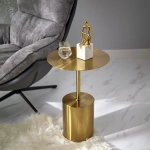 Кофейный столик Bradex Home Solid диам.40см x 58см, золотой, металл