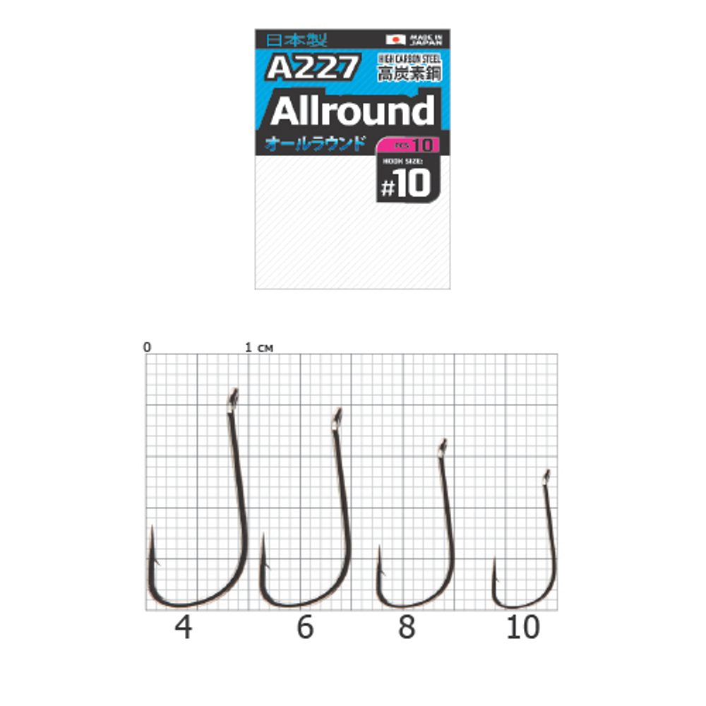 Крючки Cobra Pro AIIROUND A227 №6, 7 шт.